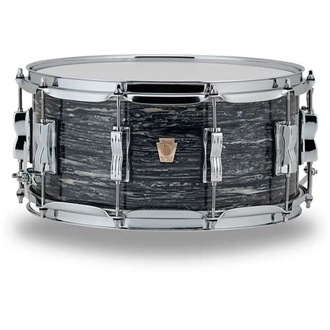 Ludwig Classic Maple Snare Drum 14 X 65 In Vintage Black Oyster Pearl