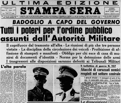 7 12 Settembre 1943 Lo Stato In Fuga Le Prime Pagine Dei Quotidiani