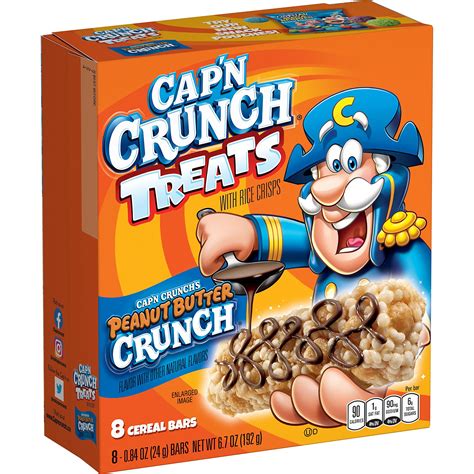 Quaker Captain Crunch Peanut Butter Treat Bar 8ct Pack Of 8