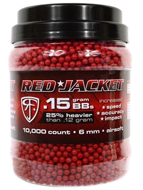 Red Jacket 15g Airsoft BBs 10000ct ReplicaAirguns Ca