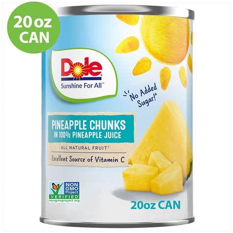 Dole Canned Pineapple Chunks In Pineapple Juice Oz Cans