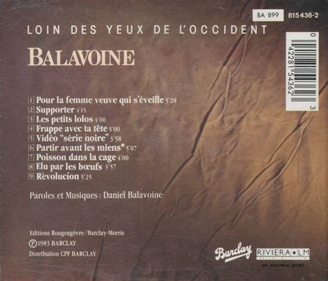 Loin Des Yeux De L Occident De Daniel Balavoine Cd Chez Jetrecords Btz