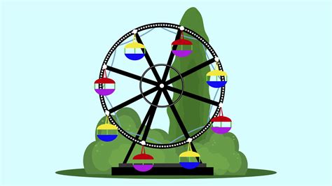 animation ferris wheel in the park 13772407 Stock Video at Vecteezy