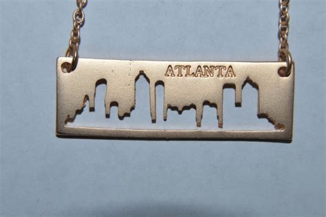 Atlanta Skyline Necklace Atlanta Skyline Diamond Pendant Necklace