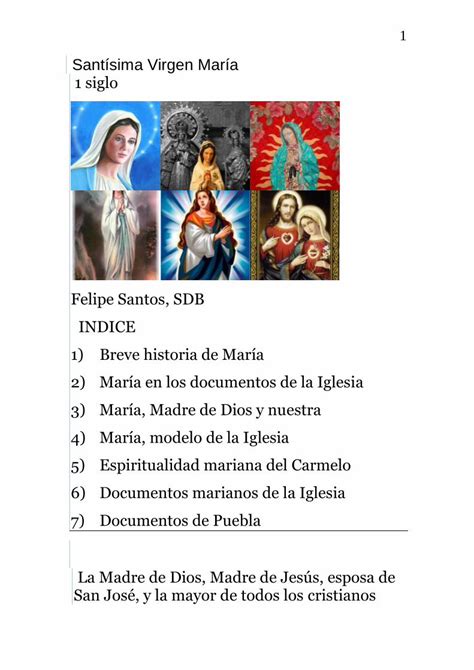 PDF Santísima Virgen María Mariologia Maria Virgen 2 santos