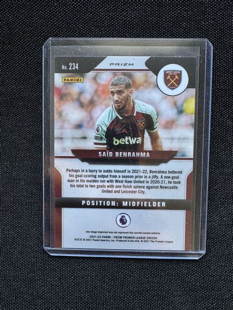 Said Benrahma Prizm Epl White Sparkle Ssp West Ham Ebay