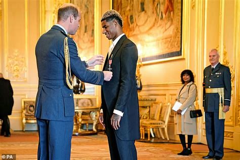 Prince William Awards Marcus Rashford The MBE At Windsor Castle Daily