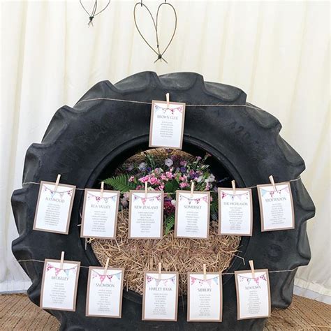 Tractor Tyre Wedding Table Plan In 2024 Wedding Table Plan Wedding