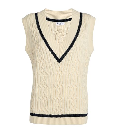 Womens Claudie Pierlot Nude Cable Knit V Neck Sweater Vest Harrods Uk