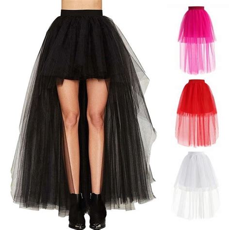 Half Bustle Tulle Tutu Mesh Sheer Long Skirt Burlesque Petticoat