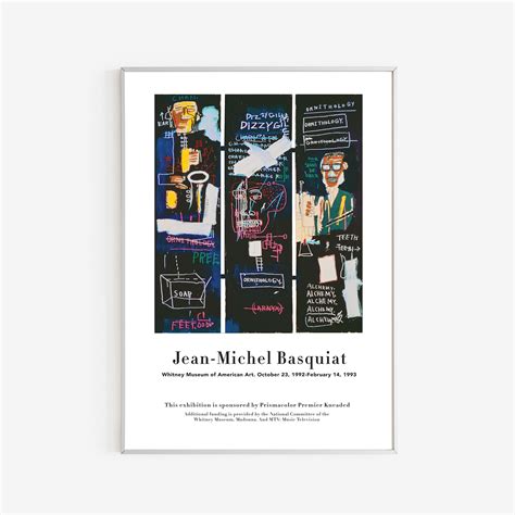 Jean Michel Basquiat Horn Players Exhibition Poster Etsy