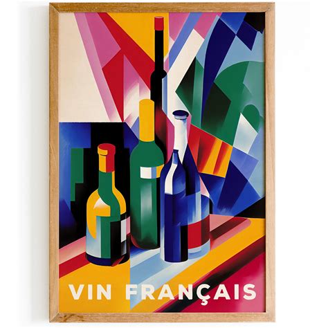 vin francais french wine retro poster hypesheriff