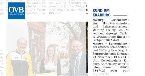 Rund Um Kraiburg Ovb Heimatzeitungen