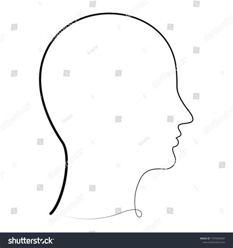 Human Profile Black Silhouette Man Flat Stock Vector (Royalty Free) 1079209487 | Shutterstock