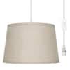 EDISHINE Edshine 60 Watt 1 Light White Fabric Shaded Pendant Light With