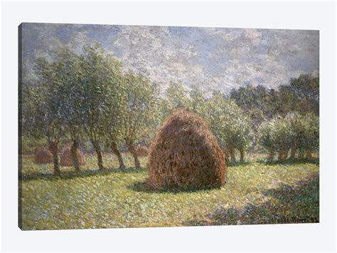 Haystacks at Giverny, 1893 Canvas Wall Art by Claude Monet | iCanvas