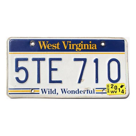 West Virginia Te Real Wv License Plates