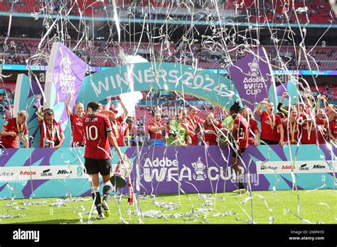 Manchester United Women Celebrate Winning Adobe FA Women S Cup Final V