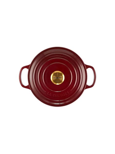 LE CREUSET Bräter rund hoch SIGNATURE 24cm Rhone dunkelrot