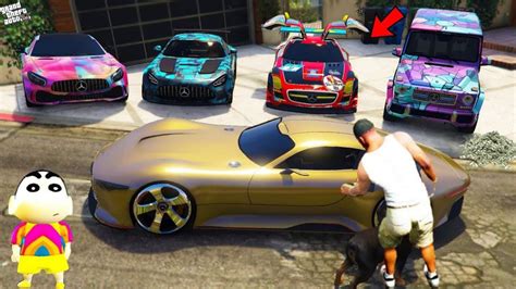 Franklin Collecting Secret Elemental Cars In Gta Shinchan And Chop