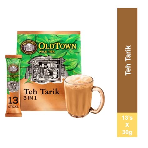 Old Town Milk Tea 3 In 1 Teh Tarik Instant Premix Milk Tea 13s X 30g