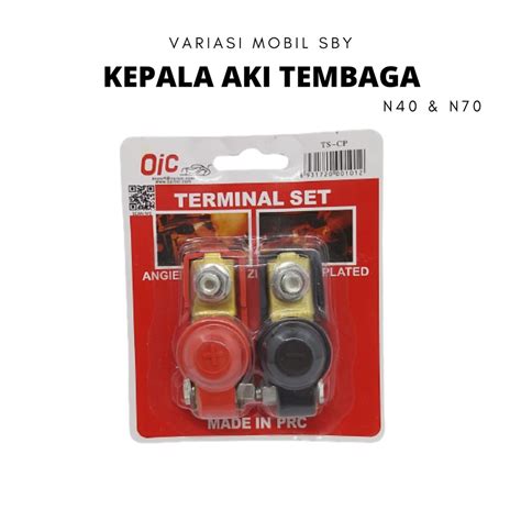 Jual Kepala Aki Klem Accu Mobil Terminal Set Kuningan Besar N Dan N