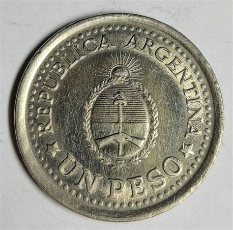 Moeda Un Peso Argentina Comemorativa Mbc Produto Vintage E Retro