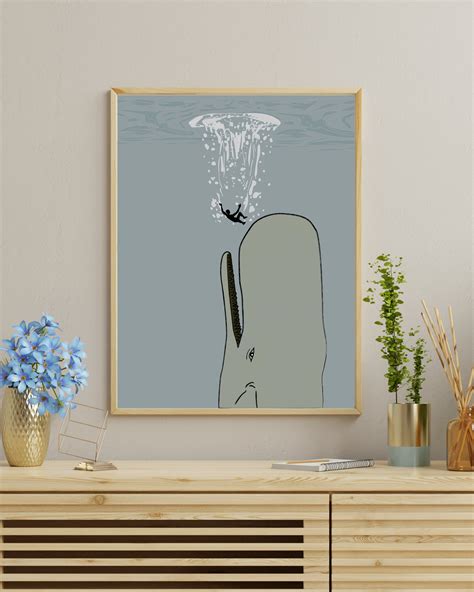 Jonah and the Whale Bible Sketch Modern Artful Art DIGITAL - Etsy