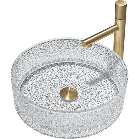 Castellousa Lavabo De Salle De Bain Circulaire En Verre Tremp