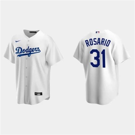 Los Angeles Dodgers Amed Rosario Replica Home Jersey - White - OK MLB SHOP