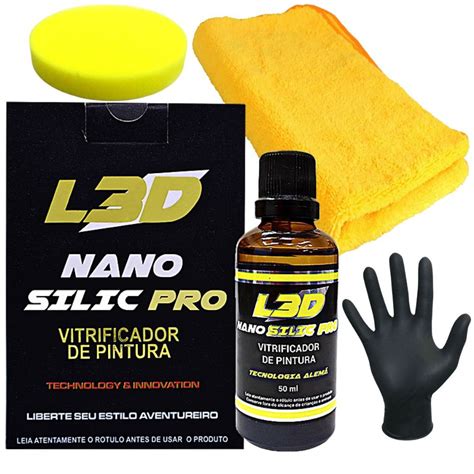 Vitrificador Automotivo Nano Silic Pro L3D Brilho Intenso E Super