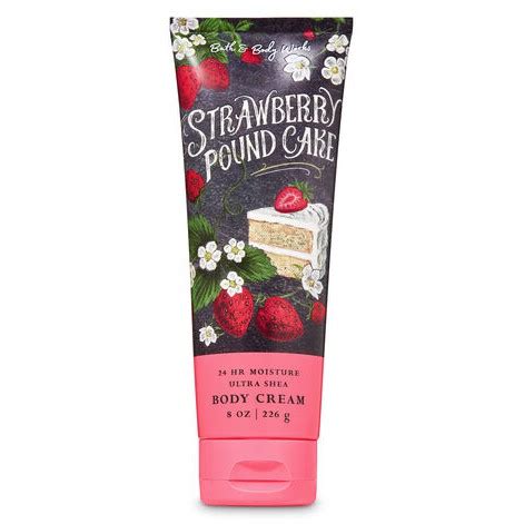 Jual Bath Body Works Bbw Strawberry Pound Cake Body Cream Ml