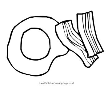 Eggs And Bacon Coloring Page