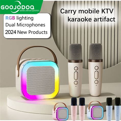 Jual Goojodoq Led Speaker Bluetooth Mic Set Karaoke Speaker Shopee