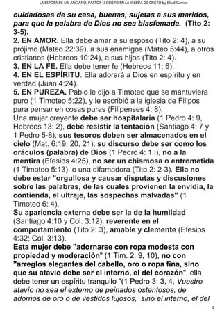 La Esposa Del Anciano En La Iglesia De Cristo Pdf Descarga Gratuita