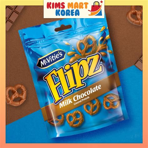 Flipz Milk Chocolate Covered Pretzels Minis Korean Choco Snack 90g X