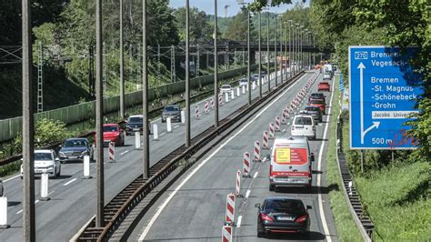 Baustelle auf A270 sorgt für Staus in Bremen Kritik aus Wirtschaft