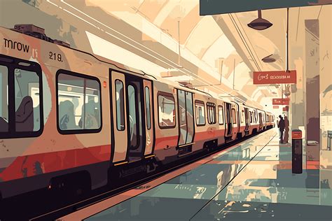 Vector Art Metrorail Station Metro Train Graphic by tanvirahmad2003 ...