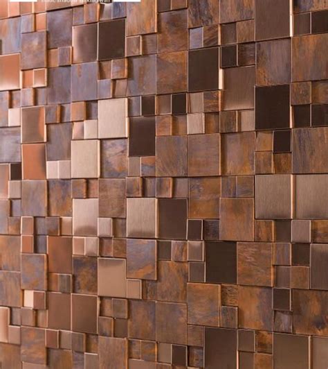 China 3d Copper Metal Mosaic Tiles Suppliers Customized 3d Copper Metal Mosaic Tiles