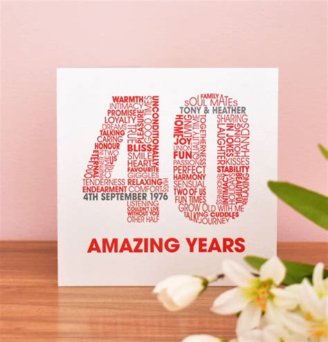 Printable 40th Anniversary Cards - Printable Templates Free