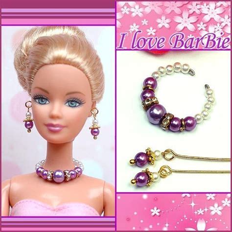 Handmade Barbie Doll Jewelry Set Necklace Earrings For Barbie Dolls Dolls And Bears Dolls