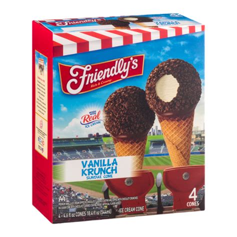 Friendly S Ice Cream Cone Vanila Cone Vanilla Krunch Ct Reviews