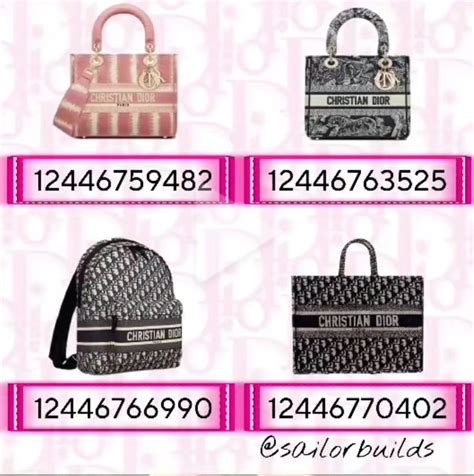 Dior Bag Decals Roblox Purse Codes Roblox Codes Bloxburg Decal Codes