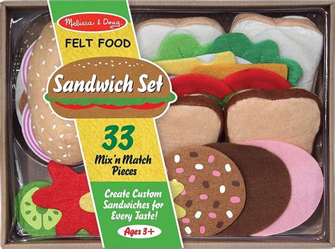 Melissa Doug Set De Alimentos De Fieltro Para El Juego De S Ndwiches