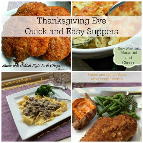 Cooking On A Budget Thanksgiving Eve Quick And Easy Suppers