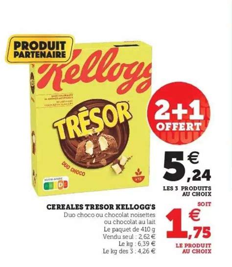 Promo C R Ales Tr Sor Kellogg S Offert Chez Super U Icatalogue Fr