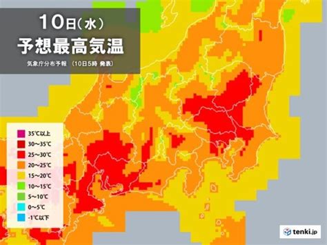 きょう10日の関東 晴れて暑くなる 広く夏日に 暑さは一時的で週末は各地とも雨 コラム 緑のgoo