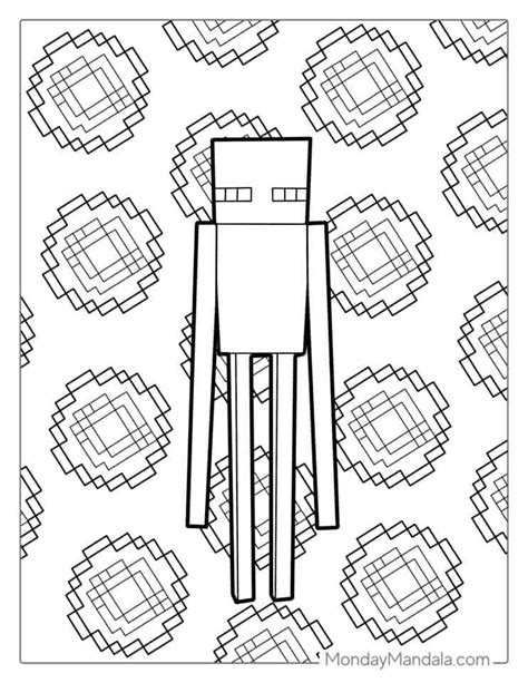 Minecraft Enderman Coloring Page Minecraft Coloring Page Minecraft