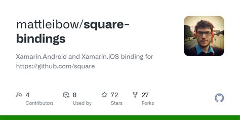 GitHub Mattleibow Square Bindings Xamarin Android And Xamarin IOS