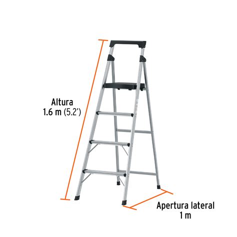 Estu A Truper Escalera Tubular Plegable Pelda Os Aluminio